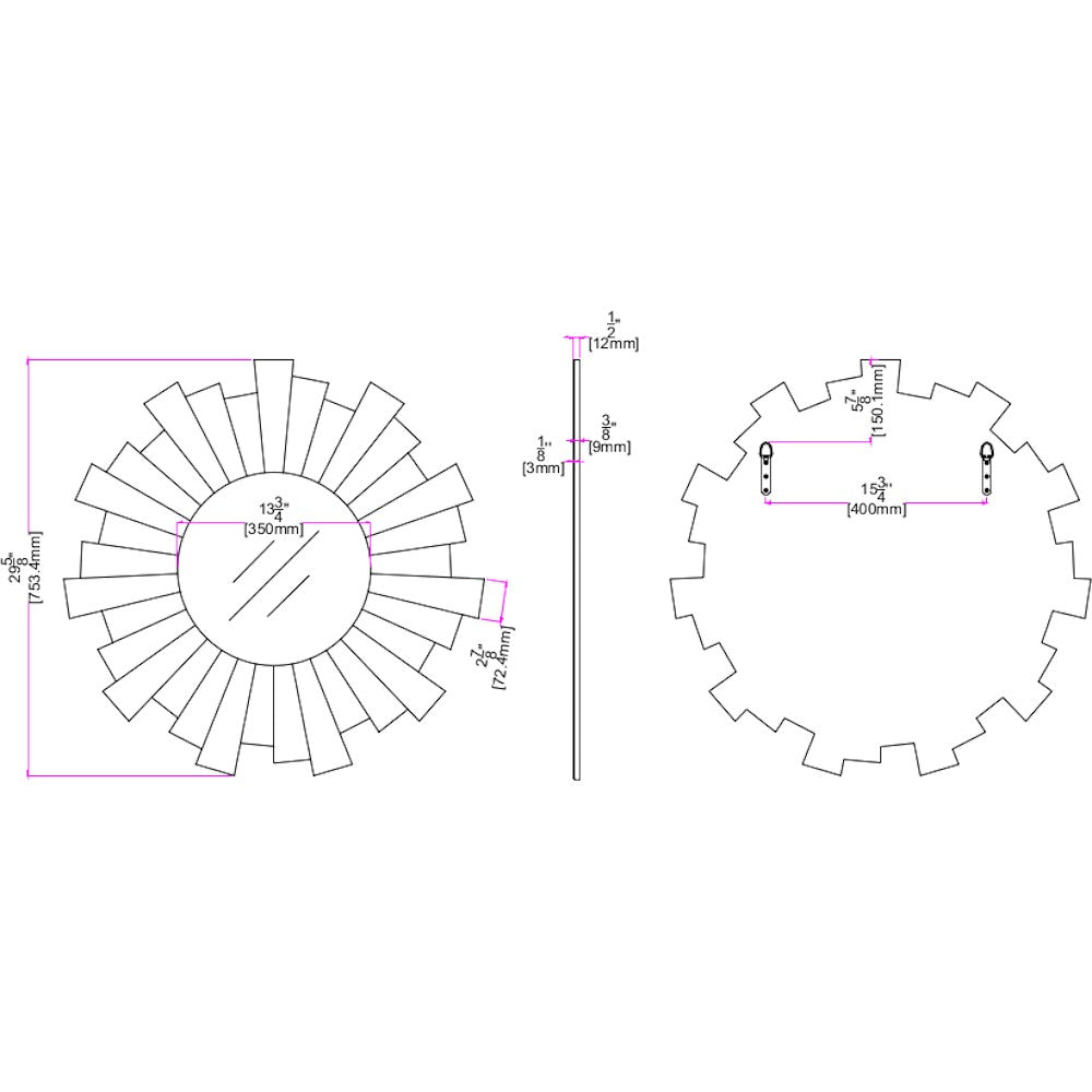 Silver Sunshine Wall Mirror-2