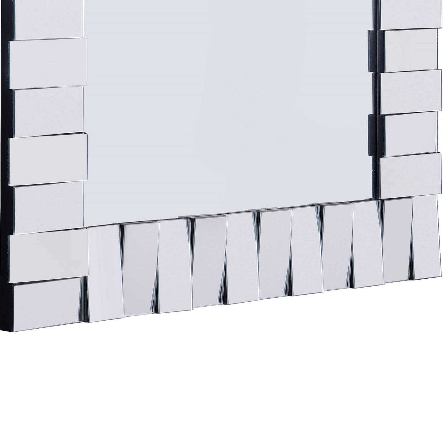 Offset Mirrored Paneled Framed Mirror-4