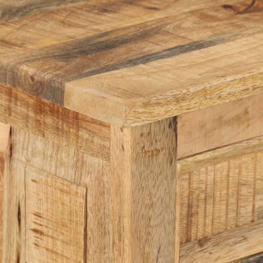 vidaXL 4-Layer Shoe Cabinet with Drawer Solid Rough Mango Wood-1