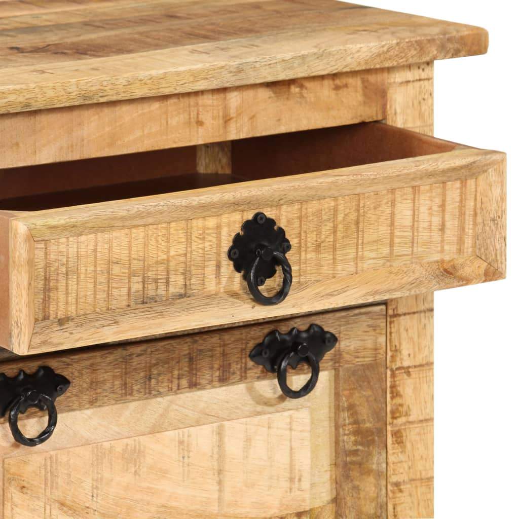 vidaXL 4-Layer Shoe Cabinet with Drawer Solid Rough Mango Wood-6