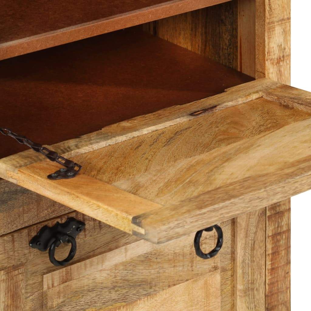 vidaXL 4-Layer Shoe Cabinet with Drawer Solid Rough Mango Wood-8
