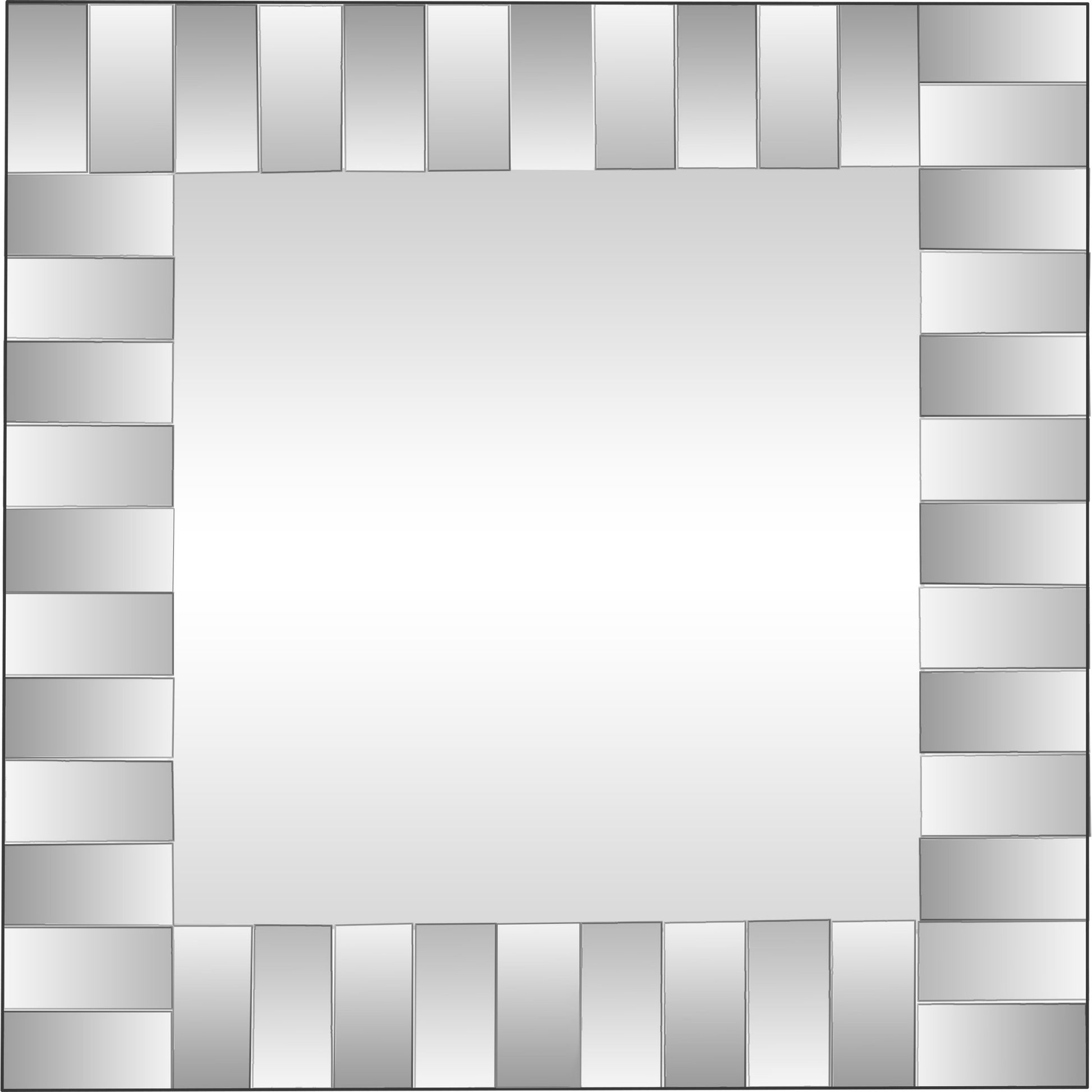Offset Mirrored Paneled Framed Mirror-0