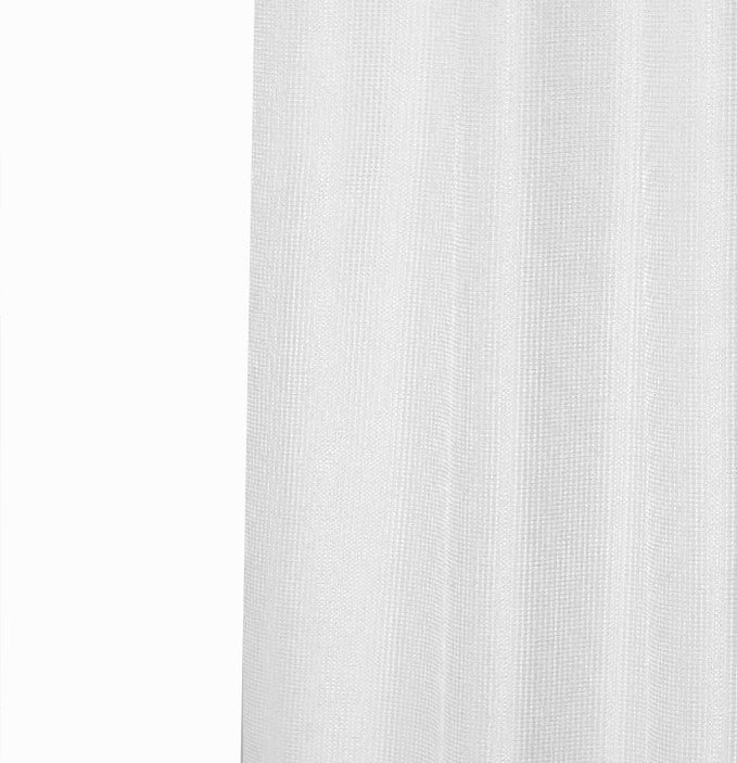 Luxurious White Waffle Weave Shower Curtain-5