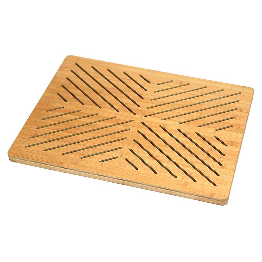 Oceanstar Bamboo Floor and Bath Mat with Non-Slip Rubber Feet FM1750CNC-0