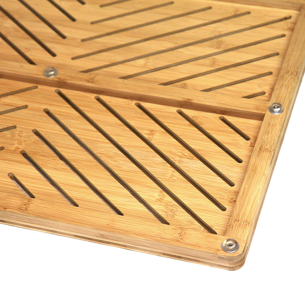 Oceanstar Bamboo Floor and Bath Mat with Non-Slip Rubber Feet FM1750CNC-4