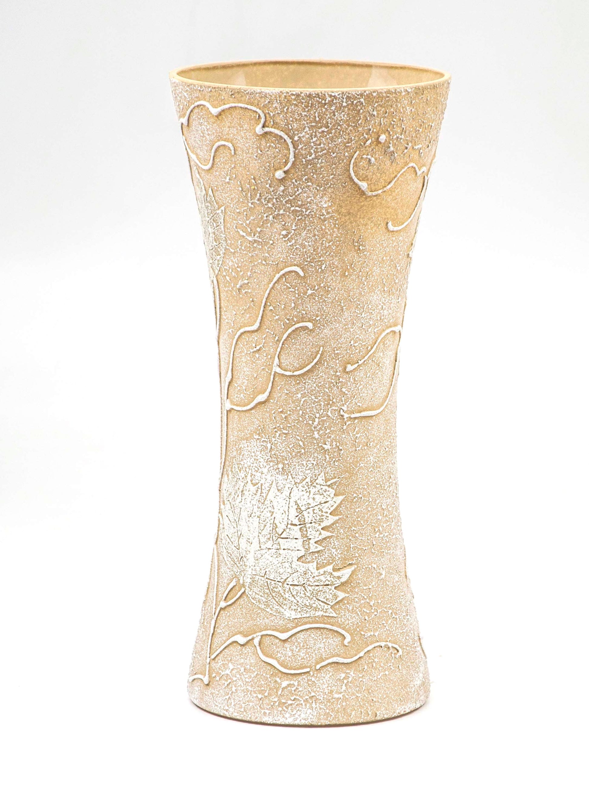 Handpainted Glass Vase for Flowers | Painted Art Glass Vase | Interior Design Home Room Decor | Table vase 12 inch-1